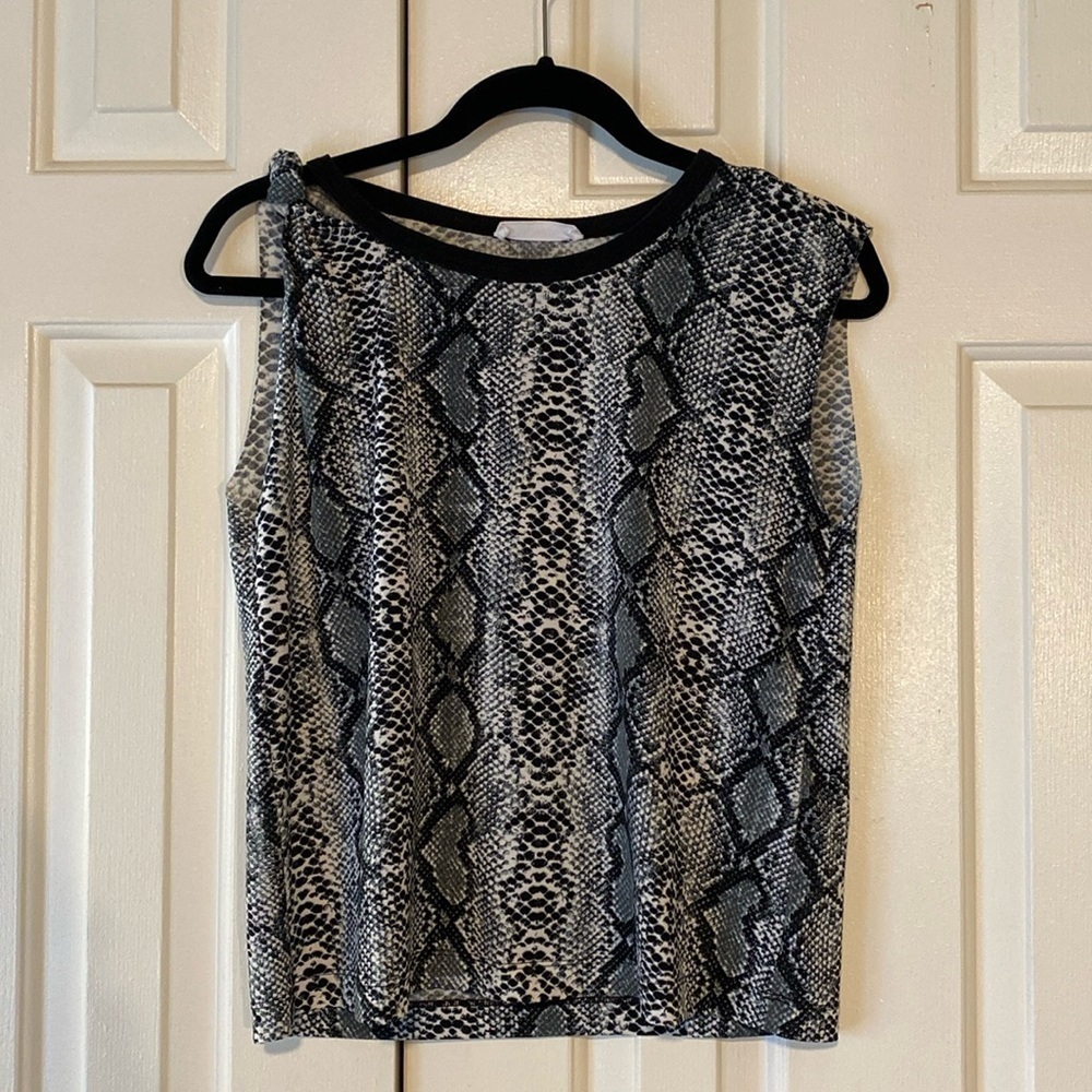 Six Fifty Distressed “Snakeskin” Tank Top Size Small in Like New Condition
